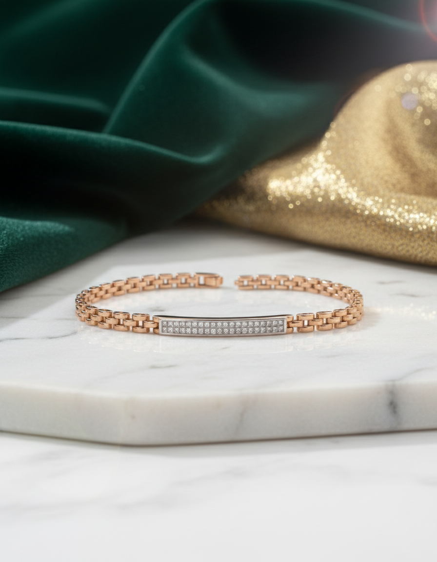 Brilliant Round-Cut Diamond Bracelet in 18K Yellow Gold - K1BR18YDIA005