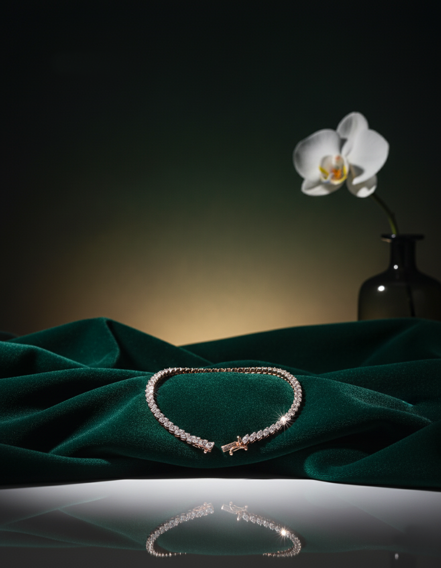 Brilliant Round-Cut Diamond Bracelet in 18K Yellow Gold - K1BR18YDIA006