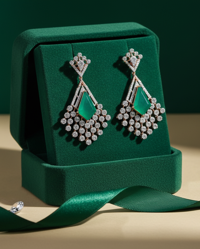 Brilliant Round-Cut Diamond Drops in 18K Yellow Gold - K1ED18YDIA051