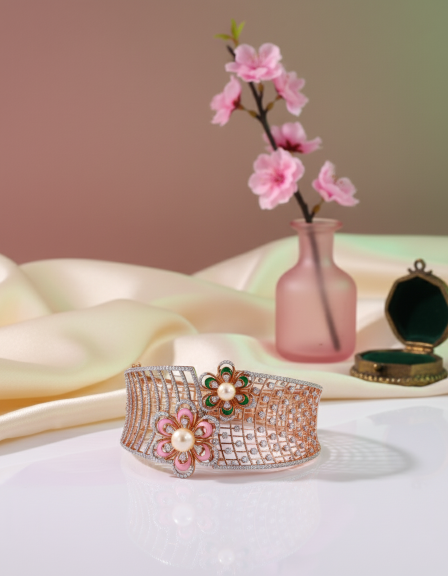 Brilliant Round-Cut Diamond Oval Bangle in 18K Yellow Gold - K1OB18YDIA032
