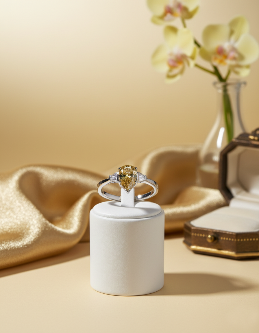 Brilliant Round-Cut Diamond Ring in 18K White Gold - K1RG18WDIA036