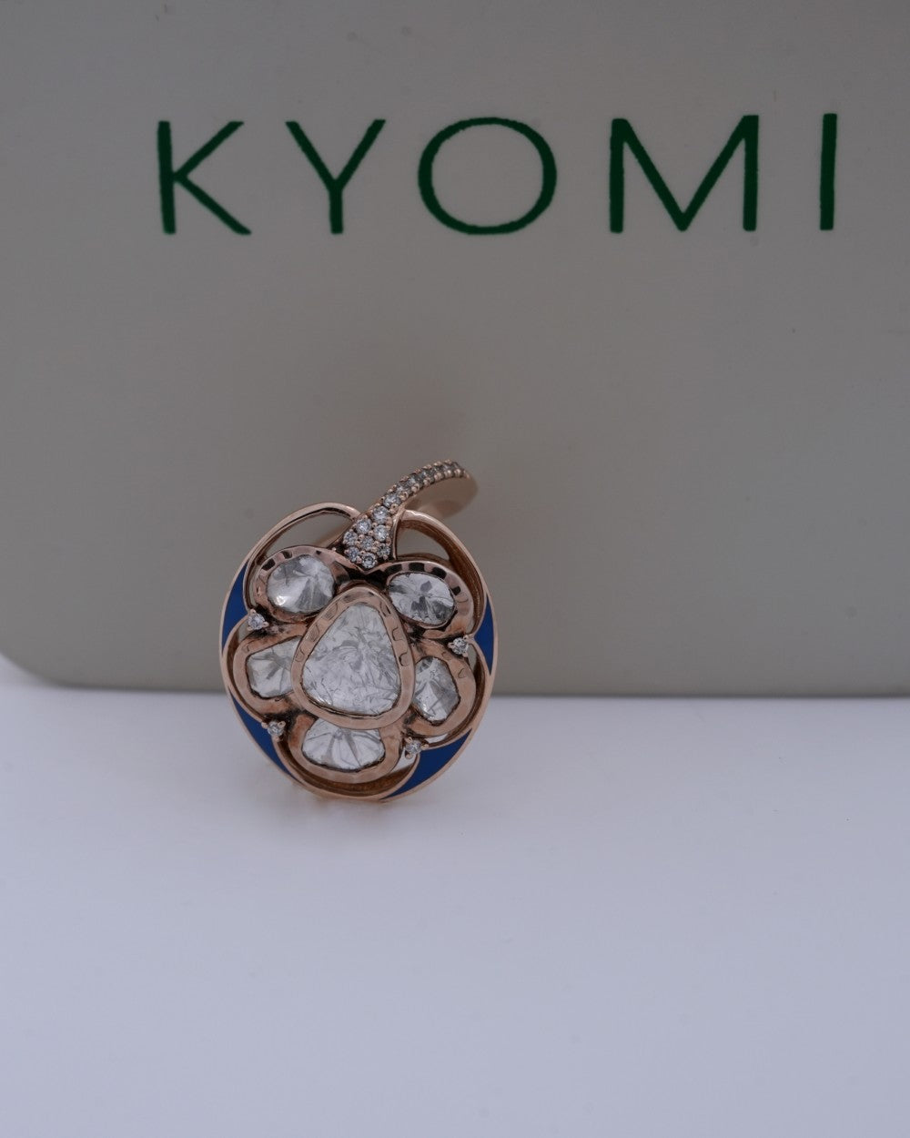 Polki Uncut Diamond Ring with Handcrafted Jali Back - K1RG18YPOL037