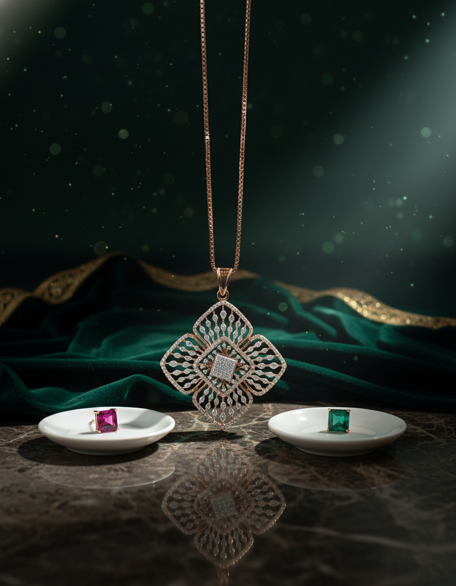 Brilliant Round-Cut Diamond Pendant in 18K Yellow Gold with interchangeable Stones - K2LT18YDIA018