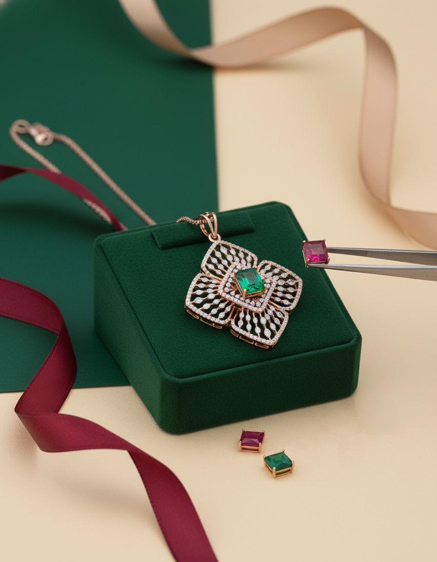 Brilliant Round-Cut Diamond Pendant in 18K Yellow Gold with interchangeable Stones - K2LT18YDIA018