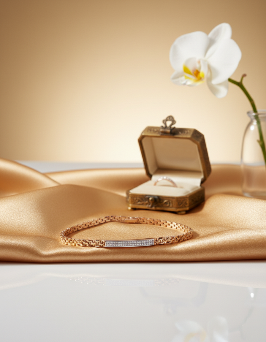 Brilliant Round-Cut Diamond Bracelet in 18K Yellow Gold - K1BR18YDIA005