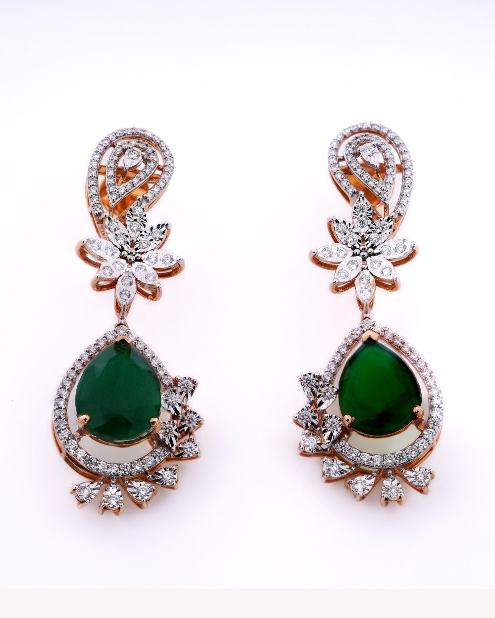 Brilliant Round-Cut Diamond Drops in 18K Yellow Gold - K1ED18YDIA009