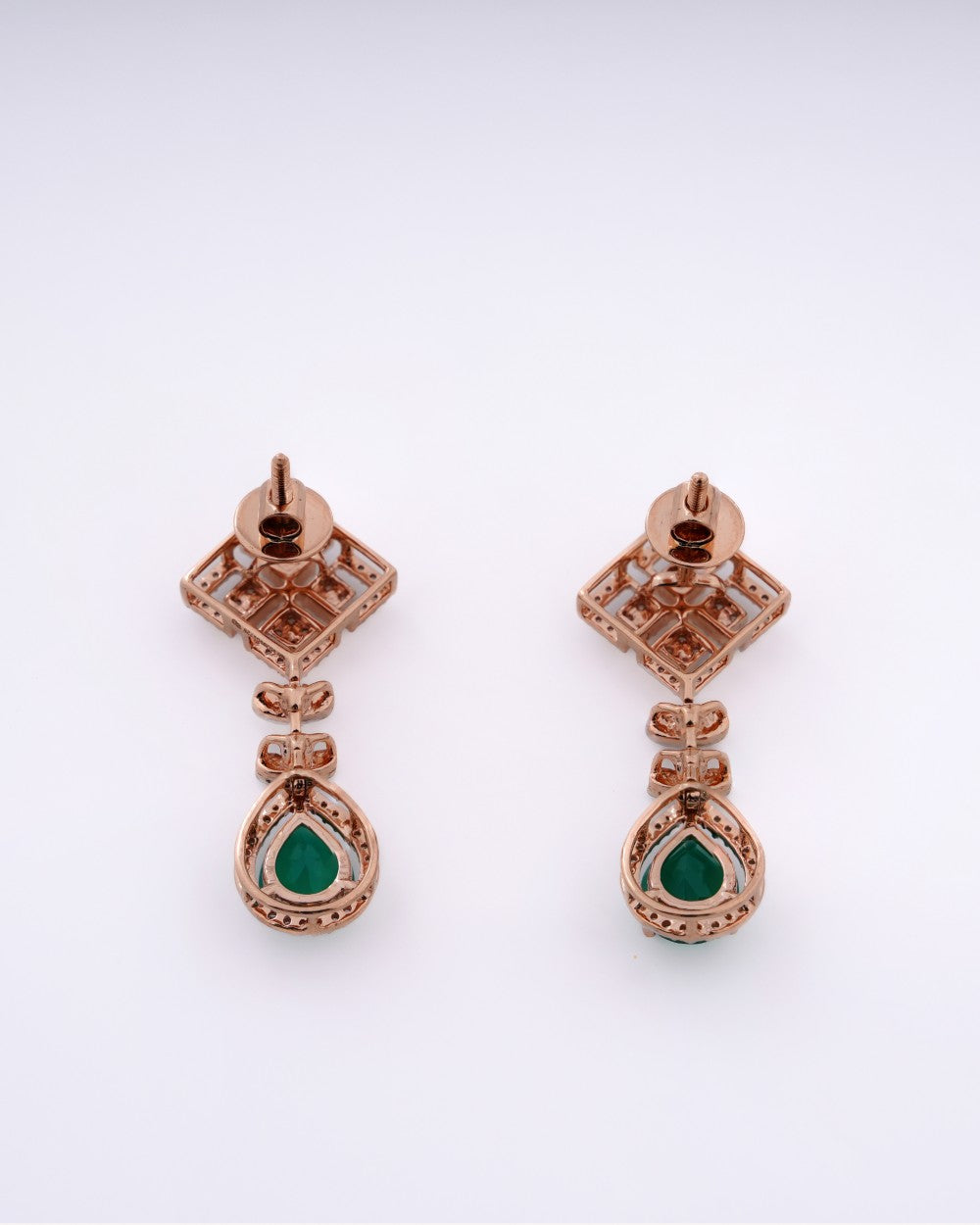 Brilliant Round-Cut Diamond Drops in 18K Yellow Gold - K1ED18YDIA015