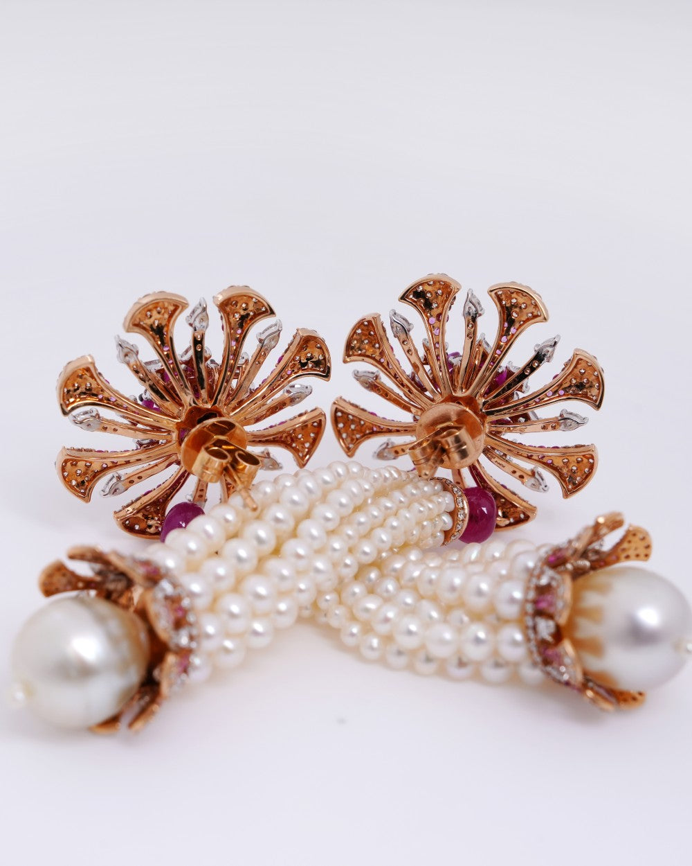 Princess & Pear-Cut Diamond Jumukkas in 18K Yellow Gold - K1EJ18YDIA012