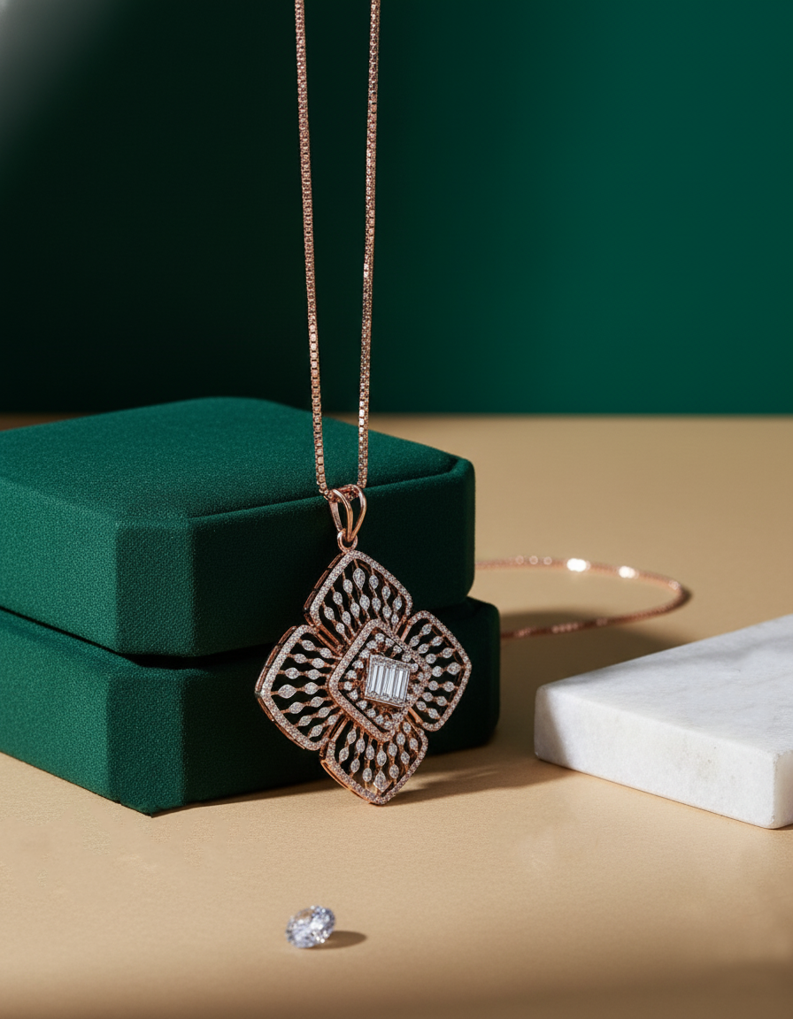 Brilliant Round-Cut Diamond Pendant in 18K Yellow Gold with interchangeable Stones - K2LT18YDIA018