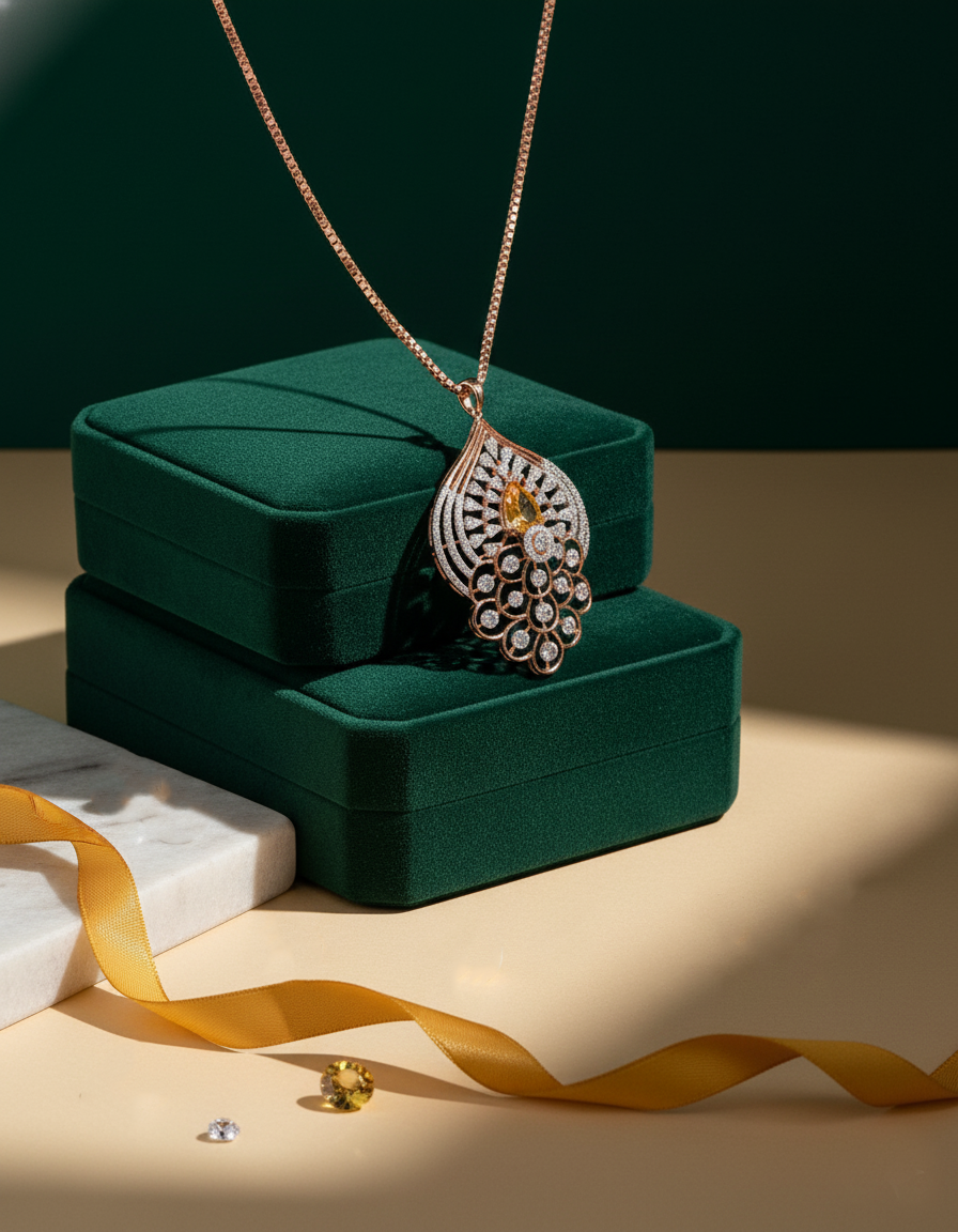 Brilliant Round-Cut Diamond Pendant in 18K Yellow Gold - K2LT18YDIA020